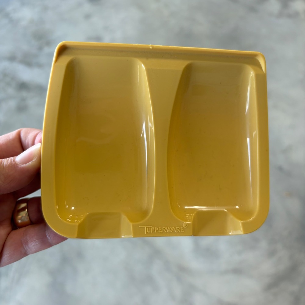 Vintage Tupperware Harvest Gold Ice Pop Popsicle Mold Tray 1226-2 Mustard Yellow